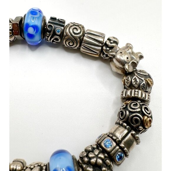 Pandora Charm Bracelet With 25 Charms (Sterling & 14K Accent Beads) - Picture 5 of 14